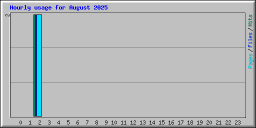 Hourly usage for August 2025