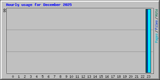 Hourly usage for December 2025